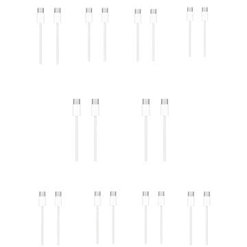 Polnilni in podatkovni kabel, združljiv z iPhone 16 / 16 Plus / 16 Pro / 16 Pro Max 60W 1 m USB C - C pleten, 10 kosov