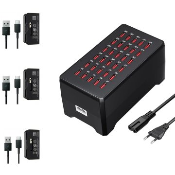 150W pametna polnilna postaja s 30 USB vrati 5V 30A in ventilatorjem