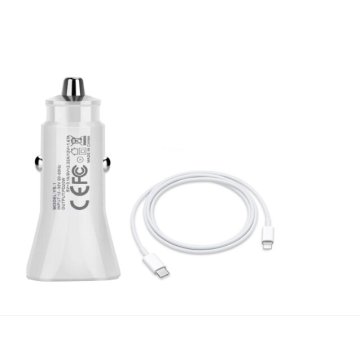 20W USB-C komplet za avtomobilski polnilnik za iPhone 14/13/12 Pro Max z 2-metrskim podatkovnim kablom 37W