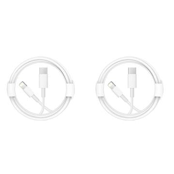 Podatkovni kabel za hitro polnjenje USB-C - Lightning, 1 m, združljiv z iPhone 12 / 12 Pro / 12 mini, 11 Pro, 11 Pro Max, 2 kosa