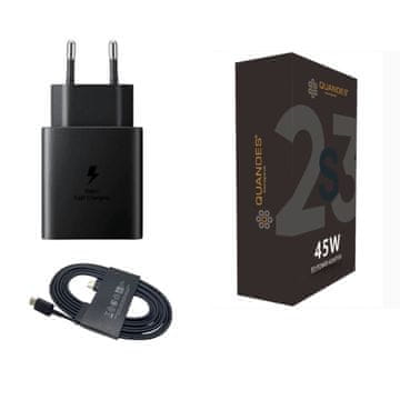 Komplet stenskega polnilnika 45W USB-C PD za Samsung S24 Ultra S23 s kablom tipa CC 1,8 m T4510