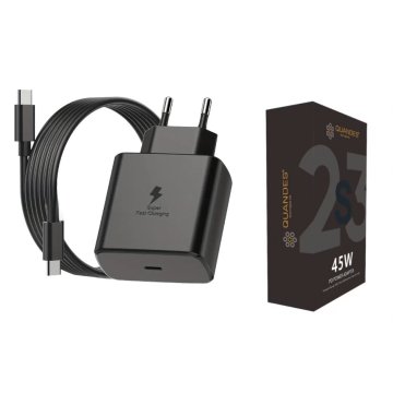 Komplet za stensko polnjenje 45W super hitrega polnjenja, združljiv s Samsung S24 S23 S22, 5A CC podatkovni kabel 1,8 m