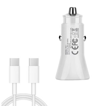 Komplet avtomobilskega polnilnika 20 W USB-C za iPhone 15, 16 Pro Max z 2 m podatkovnim kablom USB-C, 67 W
