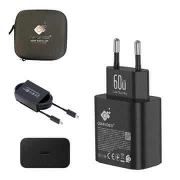 60W komplet stenskih polnilnikov T6010, USB Type-C, 5A CC kabel, 1,8 m, torba za shranjevanje