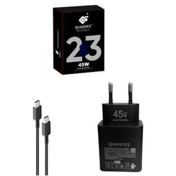 Stenski polnilnik GaN 45W USB Type-C s kablom Type-C 5A, združljiv s Samsungovim super hitrim polnilnikom