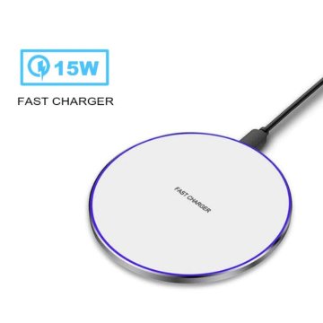 15W hitra polnilna ploščica brezžičnega polnilnika za Samsung S20, S20 Ultra, S20 Plus bela