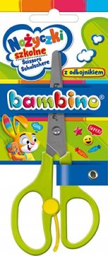 Škarje za levičarje z odbijačem Bambino 13 cm šolske škarje za otroke