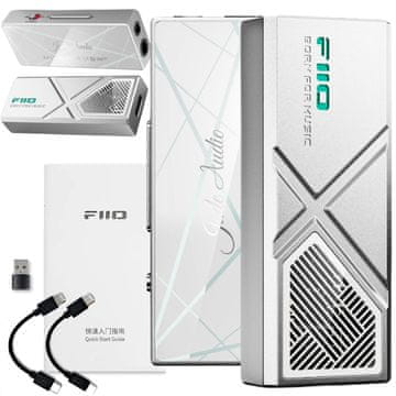 Fiio KA13 DAC ojačevalnik za slušalke srebrne barve