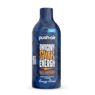 DAFI Energy PushAir Energetyk sirup za nasičenje 500 ml brez kofeina in sladkorja