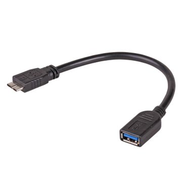 Akyga AK-AD-30 USB 3.0 kabel USB A(Ž) - micro USB B(M) 0,15 m OTG črne barve
