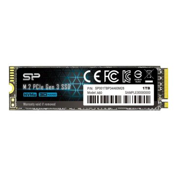 Silicon Power A60 SSD 1TB M.2 PCIe Gen3x4 NVMe (2200/1600 MB/s) 2280