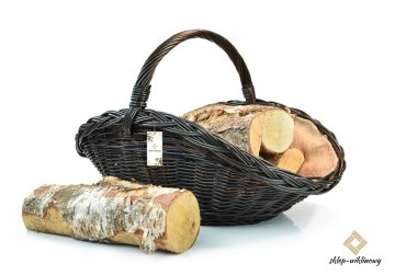 IK Lesena košara 51 rjave barve z jutasto obrobo