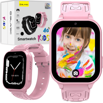 BLAVEC K-02 Kids Voice Call GPS 4G SOS otroška pametna ura SWK02-P roza