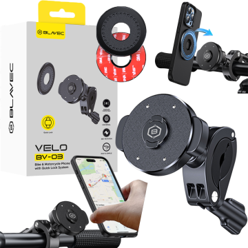 BLAVEC BV-03 Velo Quick Lock MagSafe nosilec za kolo za krmilo BV03-QLMHB črne barve