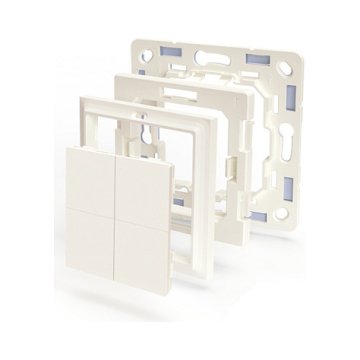 Shelly Shelly BLU Wall Switch 4 adapter za Gira in Merten, bel, 4 tipke, Bluetooth Low Energy