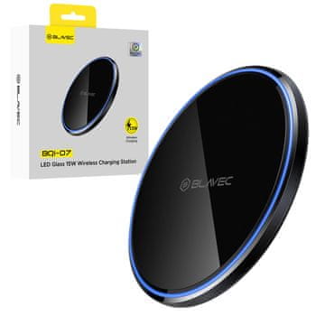 BLAVEC BQI-07 Qi 15W UniCharge induktivni polnilnik (BQI07-QIB) črno steklo