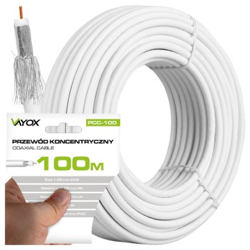 Vayox Koaksialni kabel RG6U PCC-100, 100 m