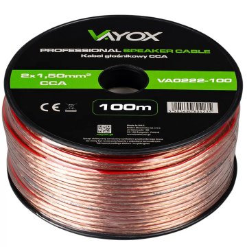 Vayox CCA zvočniški kabel 2x1,50 mm 100 m LB0008 VA0222