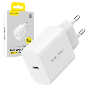 BLAVEC BC-14 GaN4 tip C PD QC 30W 3A stenski polnilnik TCBC14G4-CW303A bel
