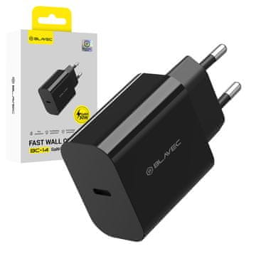 BLAVEC BC-14 GaN4 tip C PD QC 30W 3A TCBC14G4-CB303A črn stenski polnilnik