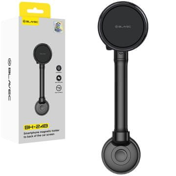 BLAVEC BH-24B MagSafe magnetni nosilec za avto za zadnjo stran zaslona / za armaturno ploščo BH24B-MBSB črne barve