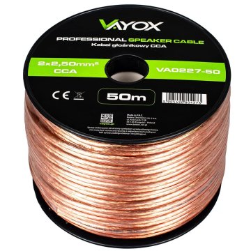 Vayox CCA zvočniški kabel 2x2,50 mm 50 m LB0009-50 VA0227-50