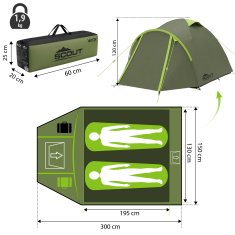 Vayox Scout VA0427 šotor za 2 osebi