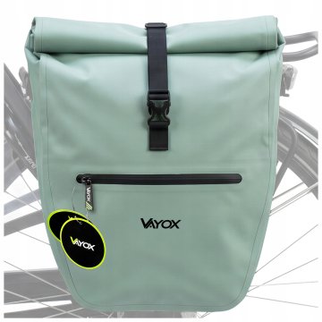 Vayox TPU vodoodporni kolesarski kovček za prtljažnik, pritrdilni na kavelj, barva mint, 20 l, VA0445M