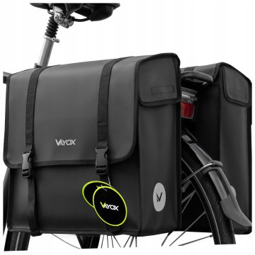Vayox PVC torba za dvojni prtljažnik z ročajem, črna, 40 l, VA0446