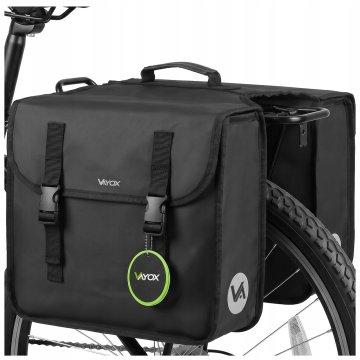Vayox PVC torba za dvojni prtljažnik, črna, 29 l, VA0447