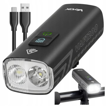 Vayox VAF1200 sprednja kolesarska luč 2500 mAh 1200 lm IPX6