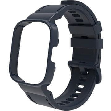 GS Silikonski pašček z etuijem za Xiaomi Redmi Watch 3 Active, temno moder