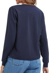 Ženski odprt kardigan za dojenje z dolgimi rokavi, elastična bluza za nosečnice in dojenje, diskretno dojenje z gumbi, dihajoč hitro sušeč material odporen na vlago, temno modra, velikost XL