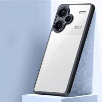 GS Ovitek za Xiaomi Redmi Note 13 Pro+, Fusion Hybrid, z zaščito kamere, prozoren/črn