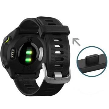 GS 5x nadomestni gumijasti pašček za uro Garmin Fenix 26 mm, črne barve