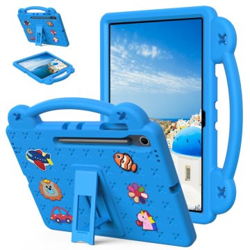 GS Ovitek za Samsung Galaxy Tab S10 FE+ za otroke, EVA pena, s stojalom in ročajem - moder