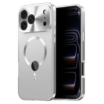 Overboard Ovitek za iPhone 17 Pro Max, z zatemnjenim steklom, za MagSafe - srebrn