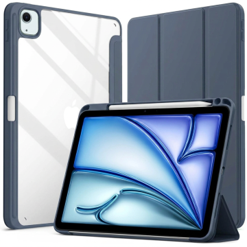 GS Ovitek za iPad Air 11" M4 2026 / M3 2025 / M2 2024, Smartcase Hybrid, z držalom za pisalo, temno moder
