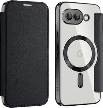 GS Preklopni ovitek za Google Pixel 10a, denarnica RFID MagSafe z zaščito kamere, črn