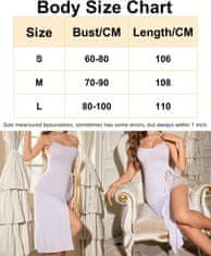 Ženska večerna maxi obleka iz čipke seksi elegantna halter kroj z odprtim hrbtom in vezalkami na vratu iz poliestra z dihalnimi lastnostmi bela velikost M za zabavo ali nočni izhod