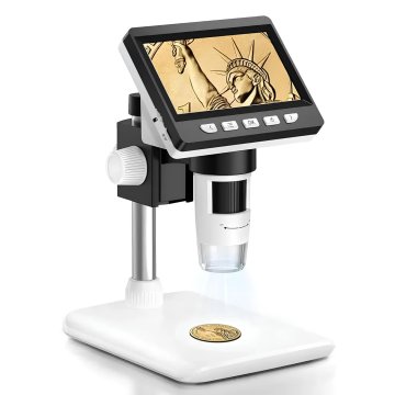 éS USB elektronski mikroskop z LCD zaslonom in 50–1000-kratno povečavo