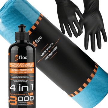 Flo polirna pasta 4 v 1 hitri polir za poliranje 300 ml + mikrovlakna