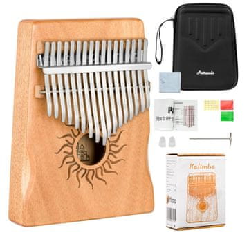 Etro Glasbilo Kalimba iz lesa, mahagoni, Natural