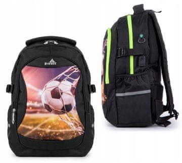 Flo Šolski nahrbtnik Euro 2024 za nogometne navijače z USB odsevniki 19 l