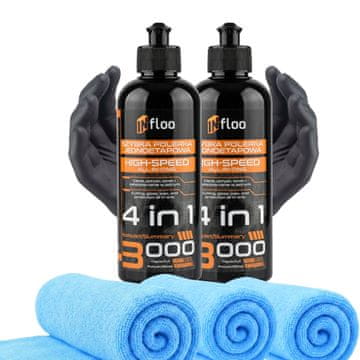 Flo polirna pasta 4 v 1 hitro polirno sredstvo za poliranje laka 3 x 300 ml 2 kosa