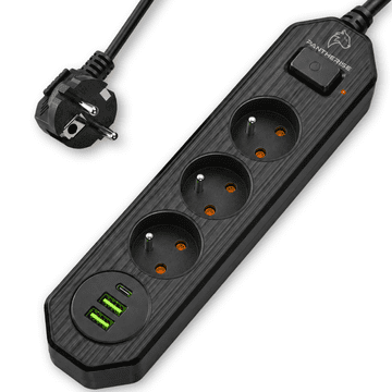 LINE 321 podaljšek s 3 vtičnicami 2xUSB-A + 1xUSB-C 3 m