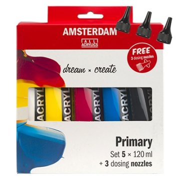 Talens Akrilne barve Amsterdam s 5 konicami po 120 ml