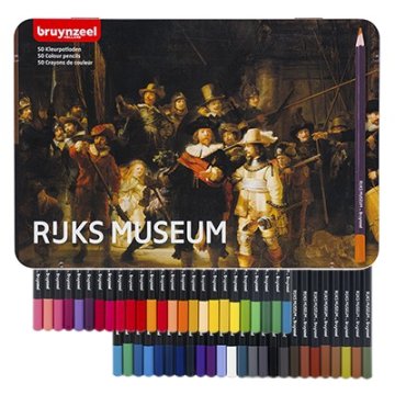 Kovinska škatla za svinčnike Rijks Museum Bruynzeel 50 barv