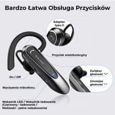 BLAVEC Adventure 5 večtočkovne Bluetooth slušalke BHAD5-B črne barve
