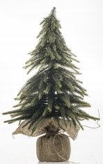 Majhna umetna božična jelka iz jute, 36 cm, pozlačena